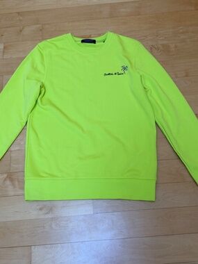 Scotch & Soda Men's M Neon Yellow Sweat Top